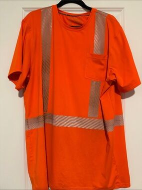 Arctic Cool High-Visibility Orange Safety Pocket T-Shirt for Men